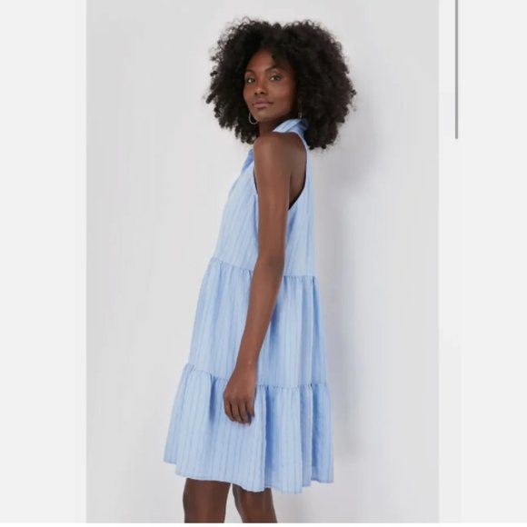 NWT Tuckernuck Blue Seersucker Sailor Dress Pomander Palace Size XL - Picture 2 of 11